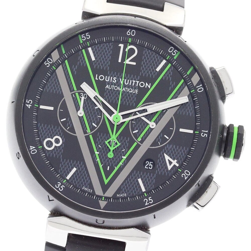 LOUIS VUITTON Tambour Damier Graphite Lace QA130 Automatic Men's Watch_879163 - Picture 5 of 6